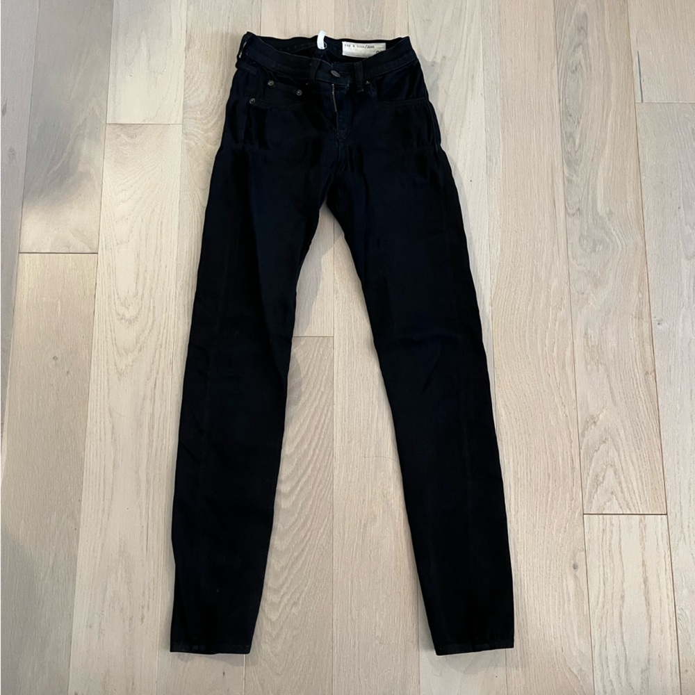 Rag & Bone black high rise skinny jeans 25